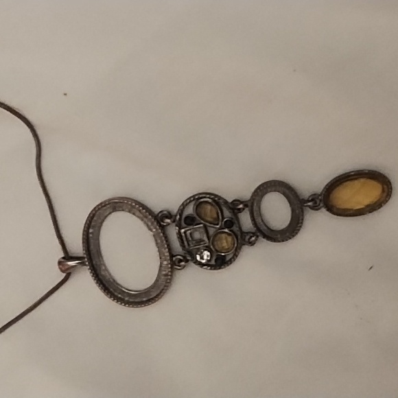 Handmain bohemian style pendant with chain - Picture 3 of 3